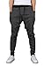 Mooncolour Men's Casual Jogging Harem Pants with Pockets, Medium, Dark Gray