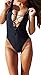 Zero City Women's One Piece Swimsuits Monikini Lace-up U Back Bathing Suit
