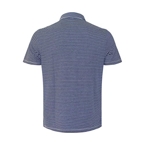 Vineyard Vines Men's Edgartown Short Sleeve Polo Shirt (Barracuda Shep Stripe, Medium)