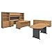 Bush Business Furniture Series C Executive Office Suite with Storage and Conference Table in Light Oak