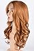 Tofafa Honey Strawberry Blonde 27 Lace Front Wigs 100% Heat Resistant Synthetic Hair Long Wave Wig for Women 18 inches