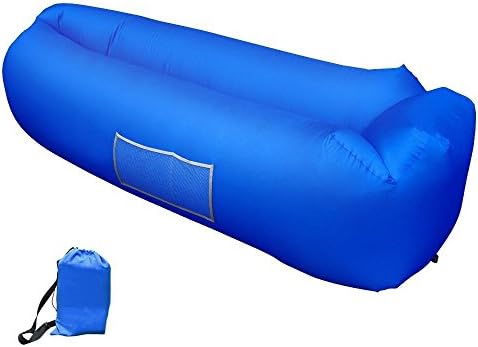 Inflatable Lounger, Flamingos Single Port Air Sofa Lazy Carry Portable Waterproof Sleeping Bag Ultra-light Bed with Pillow Pool Float for Camping, Hiking, Swimming Pool, Beach, Backyard, Travelling