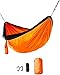 Amazon Basics Lightweight Extra-Strong Nylon Double Camping Hammock-Orange/Black