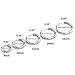 Zysta 5 Pairs 8 10 12 14 16mm Stainless Steel 18G Silver Endless Hoop Earring Simple Ear Lobe Nose Tongue Cartilage Helix Tragus Lip Septum Nipple Body Piercing Ring Loops