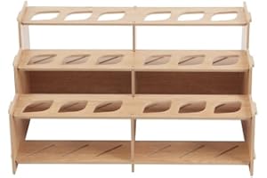 HG Art Concepts Mezzo Artist paint and Brush Rack - Wood Grain Laminate Multi Layer Desk Stand Professional Storage Display O