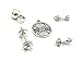 Kinteshun Alloy Fitness Bodybuilding Gym Sports equipments Charm Pendant for DIY Jewelry Making Accessaries(10pcs,Antique Silver Tone)