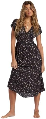 billabong bright skies midi dress Billabong Women's Bright Skies Midi DRS Island Green XS at Amazon Women's  Clothing store