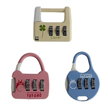 Tootpado Combination Lock 3 Digit Padlock - Pack of 3 (LNTq066)