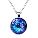 EVELICAL 6 Pcs Womens Mens Galaxy Universe Astronomy World Pendant Chain Necklace for Women Fashion Jewelry