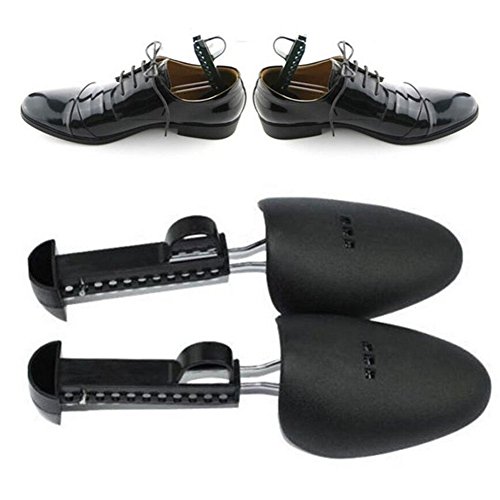 Baifeng 1 Pair Women Men's Plastic Adjustable Shoe Stretcher,2-Way Shoes Stretcher Tree Shaper, Unisex Shoe Stretcher Holder Black, Men size 25-32cm - Thumbnail 6