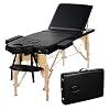 Yaheetech Height Adjustable Massage Table Foldable Massage Bed Massage Therapy Table 3 Folding 84 Inch Salon Bed Facial…