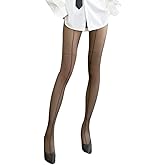 Sahabowi Women Tights, Female Sheer High Waist Pantyhose, Vintage Control Top Stockings