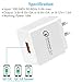 Quick Charge 3.0, 18W USB Wall Charger QC 3.0 Adapter 3A Fast Charger Compatible with iPhone 12 11 Pro X XR XS Max | Galaxy S21 S20 FE S10 S10e S9 S8 Note 20 Ultra 10 9 8 | Pixel 5-4A-4-3-2-XL Phones