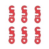 TRIWONDER Aluminum Alloy Guyline Cord Adjuster Tent Tensioners Rope Adjuster for Tent Hiking Camping (Red - 6 Pack)