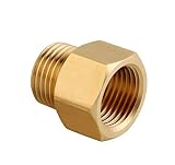 G 1/2 Male Thread to US 1/2 NPT Male Thread Pipe Fitting Converter Adapter, Solid Brass