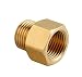 G 1/2 Male Thread to US 1/2 NPT Male Thread Pipe Fitting Converter Adapter, Solid Brass