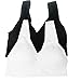 Coobie Comfort Bra,Large,2 Pack: Black & White.2 Pack: Black & Wh