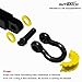 AUTMATCH Pack of 2 D-Ring Shackle Isolators Washers Kit 2 Rubber Shackle Isolators and 4 Washers Fits 3/4 Inch Shackle Gear Design Rattling Protection Shackle Cover Yellow