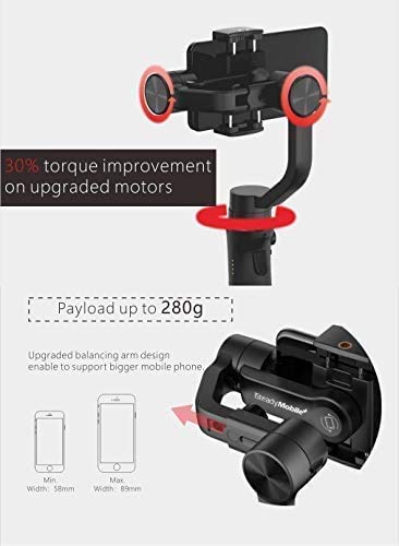 Hohem iSteady Mobile Plus 3-Axis Gimbal Stabilizer for Smartphones iPhone Gimbal with APP Control Handheld Gimbal Stabilizer for iPhone X XR Xs Gimbal Used for Vlog Youtuber