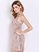 ROMWE Women's Sequin V-Neck Spaghetti Strap Bodycon Cocktail Dress