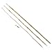 BambooMN 9.75 Ft Natural Bamboo Vintage Cane Fishing Pole with Bobber, Hook, Line and Sinker, 3 Piece Construction, 3 Sets