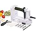 Lynworth Compact Foldable 5-Blade Vegetable Spiralizer: Best Spiral Slicer, Heavy duty Veggie Spaghetti Pasta Zoodle Maker for Healthy Low Carb/Paleo/Gluten-Free Meals With Extra 2 Gifts