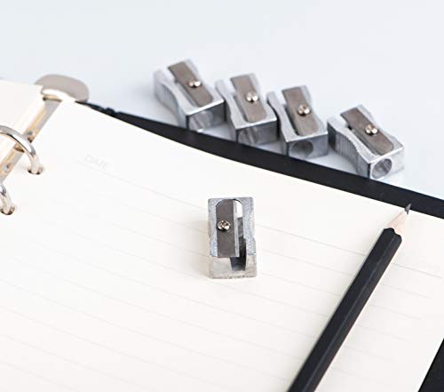 BNC Metal Rectangular Silver Pencil Sharpeners Pack of 24