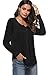 NICIAS Women's Button up Long Sleeve T-Shirt Casual Blouse Tunic Tops
