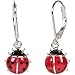 Heirloom Finds Enamel Ladybug Dangle Earrings