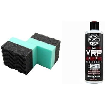 Chemical Guys ACC_3002 Durafoam Contoured Large Tire Dressing Applicator Pad (Pack of 2) and Chemical Guys TVD_107_16 V.R.P. Super Shine Dressing (16 oz) Bundle