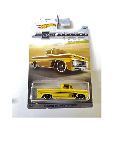Hot Wheels 100 Years Custom 62 Chevy Pickup Yellow With Stripes
