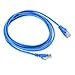 Cable Matters 10Gbps 5-Pack Snagless Short Cat6 Ultra Thin Ethernet Cable 7 ft (Thin Cat6 Cable) in Blue