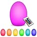 Allnice Waterproof Mood Lamp, USB Rechargeable Color Changing Cordless Night Lights with Remote Control and RGB Color Changing Mood Lights for Indoor Outdoor Decorative Use