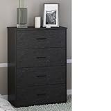 Mainstays 4-Drawer Chest Storage Office, Black (Black)