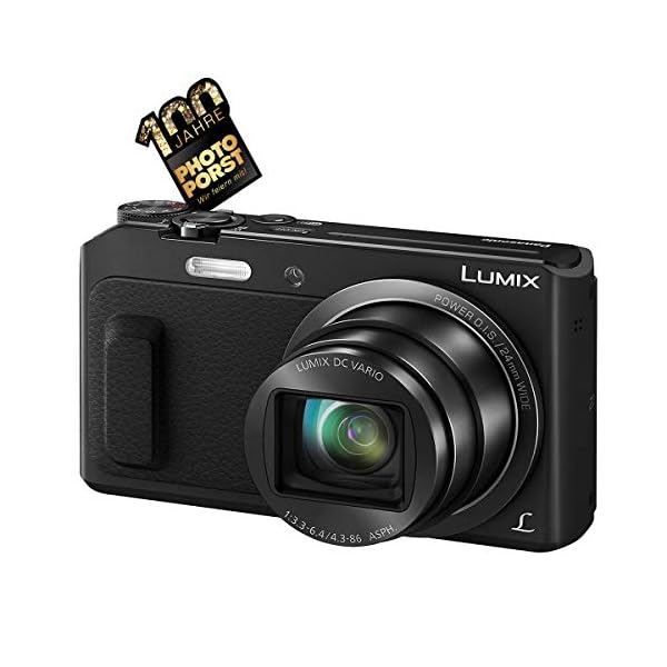 1A PHOTO PORST Starter Angebot Panasonic Lumix DMC-TZ58EG-K Schwarz+ SD 32GB Speicherkarte+ Mikrofasertuch – Bild 3