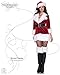 Women's Christmas Costumes - Secret Santa, Red/White/Black, X-Large