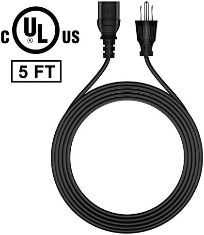 [UL Listed] FITE ON 5ft AC Power Cord Outlet Socket Cable Plug Lead for Behringer PRO MIXER NOX101 NOX202 NOX303 NOX404 NOX1010 Premium DJ Mixer