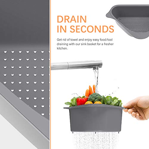 Sink Strainer Basket Kitchen Sink Drain Shelf Strainer Triangular