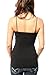 NIKIBIKI Women Seamless Premium Classic Camisole, Made in U.S.A, One Size (3 Pack: Black+White+Stone)