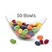 zappy 50 Mini Party Bowls - Clear, Disposable, 2 oz / Cup each, Oval & Elegant - Dessert, Appetizer, Mousse & More
