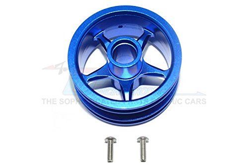 GPM Tamiya T3-01 Dancing Rider Trike Upgrade Parts Aluminum Front Wheel (5 Poles Design) - 1Pc Set Blue