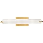 GEORGE KOVACS P5044-248-L Tube LED Wall Sconce, 1-Light, 20 Total Watts, 4.75-in H x 20.5-in W, Honey Gold