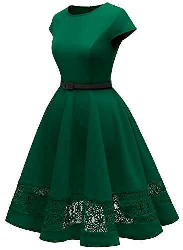 MUADRESS Vintage 6011 Cap-Sleeve Cocktail Party Dresses - Want It All