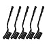 uxcell 3 x 0.5cm Three Row Plastic Handle Anti Static Brushes Black 5 Pcs