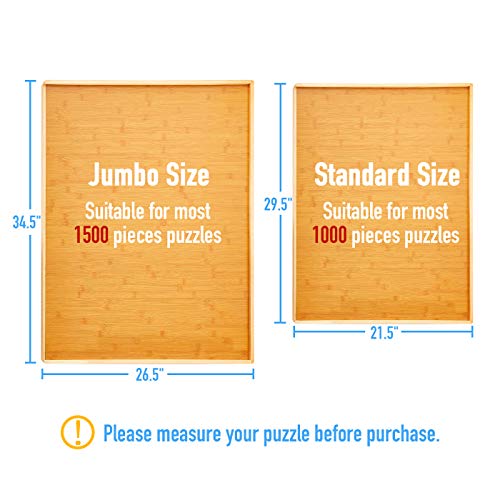 Standard Size 29"×21" for Maximum 1000 Pieces Puzzles, Puzzle Board, Puzzle Table, Puzzle