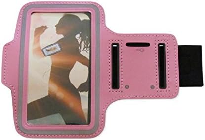 Sports Armband with Dual Arm-size Slots and Key Pocket for Iphone 6, 6s, 5s, 5, 5c, Ipod Mp3 Player (Pink)