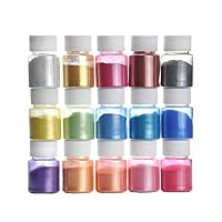 Boddenly 15PCS Coloring Pigment Powder - Cosmetic Grade Epoxy Resin Color Pigment - Natural Soap Dye, DIY Coloring and Soap Making Supplies