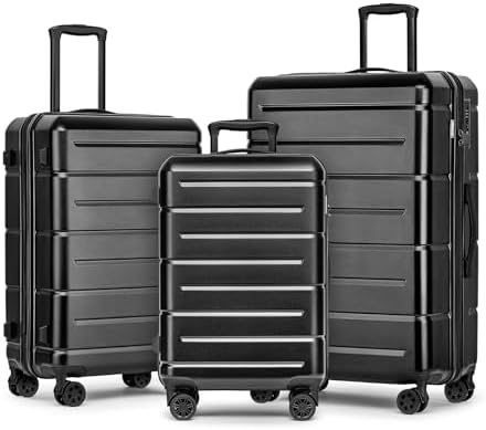 Amazon.com | GinzaTravel 4 Piece Hard Shell Luggage Sets with