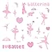 RoomMates Ballet Peel and Stick Wall Decals W/Glitter