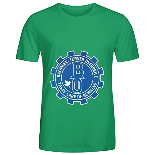 Bachman Turner Overdrive Takin Care Of Business Jazz Men O Neck Graphic Tee Shirts Green